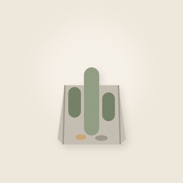 Cache-pot Béton & Cactus